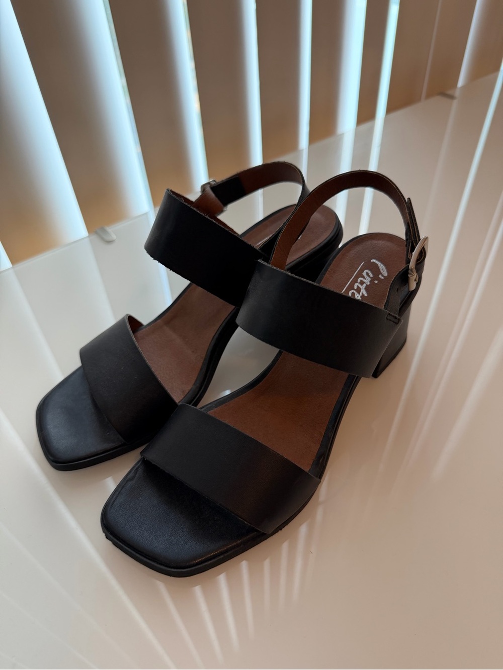 L’Intervalle Black Women's Block Heel Sandals